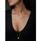 Gold Toned Handcrafted Brass Necklace