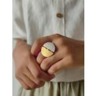Dual Toned Handcrafted Brass Ring