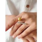Dual Toned Handcrafted Brass Ring