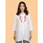 White Embroidered Muslin Top