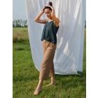 Green Striped Cotton Top