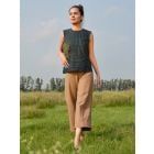 Green Striped Cotton Top