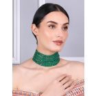 Green Handcrafted Brass Choker