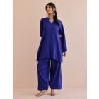Blue Cotton Kurta with Salwar - Set of 2