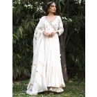 Ivory Embroidered Cotton Suit- Set of 3
