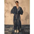 Indigo Patchwork Cotton Printed Kaftan