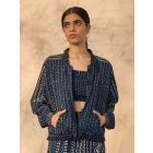 Indigo Patchwork Cotton Jacket