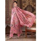 Pink Printed Cotton Silk Suit- Set of 3