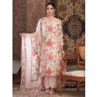Multicolor Printed Cotton Silk Suit- Set of 3