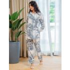 White Grey Printed Cotton Co-ord Set - Set of 2