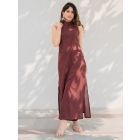 Brown Cotton Kurta with Pants - Set of 2