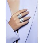 Silver Plated Handcrafted Brass Ring - Set of 2