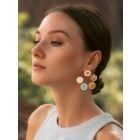 Multicolor Handcrafted Brass Hoop Earrings