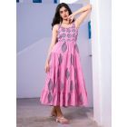 Pink Hand Block Printed Cotton Dress