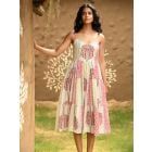 Multicolor Hand Block Printed Cotton Dress