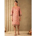 Pink Hand Block Printed Cotton Dress
