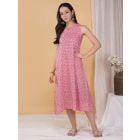 Pink Hand Block Printed Cotton Dress