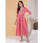 Pink Hand Block Printed Cotton Dress
