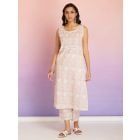 Old Rose Pink Hand Block Printed Cotton Kurta with Pants- Set of 2