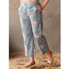 Blue Hand Block Printed Cotton Pants