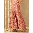 Pink Hand Block Printed Cotton Sharara