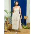Beige Poplin Dress
