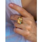Gold Plated Handcrafted Brass Ring