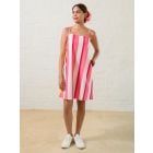 Pink White Striped Poplin Dress