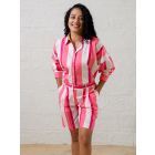 Pink White Striped Poplin Co-ord Set- Set of 2