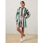 Green White Striped Poplin Co-ord Set- Set of 2