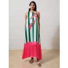 Green Striped Modal Dress