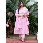 Pink Gota Patti Cotton Lurex Suit - Set of 3