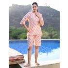 Pink Printed Cotton Co-ord Set - Set of 2