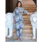 Multicolor Printed Cotton Kurta with Pants - Set of 2