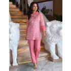 Pink Printed Muslin Kota Co-ord Set - Set of 2