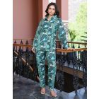 Green Printed Cotton Co-ord Set - Set of 2