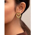 Gold Plated Handcrafted Brass Stud Earrings