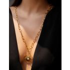 Gold Plated Handcrafted Brass Necklace