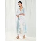 White Lace Work Chiffon Dupatta