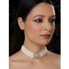 White Handcrafted Brass Choker