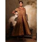 Golden Thread Embroidered Tissue Kurta with Pants - Set of 2