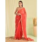 Red Gota Patti Kota Doria Saree