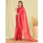 Pink Gota Patti Kota Doria Saree