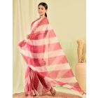 Red Leheriya Organza Saree