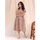 Multicolor Hand Block Printed Cotton Dress