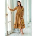 Mustard Yellow Hand Block Printed Cotton Dress