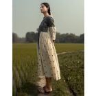 Grey Woven Cotton Dress