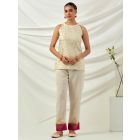 White Handwoven Chanderi Top