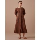 Brown Organic Cotton Twill Dress