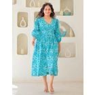 Blue Printed Cotton Dress